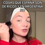 Captura del TikTok de María Coll