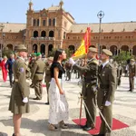 Jura de la bandera en la Plaza de España de Sevilla