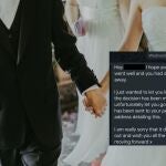 Una mujer es despedida por WhatsApp el día de su boda