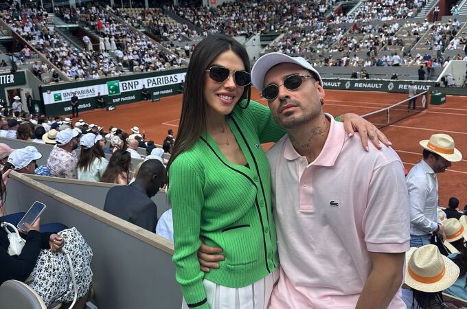 Violeta y Fabbio en Roland Garros.