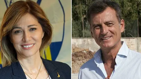 La eurodiputada italiana Francesca Donato y su marido Angelo Onorato