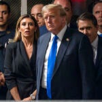 Donald Trump no pudo disimular su decepción tras su salida de la corte de Nueva York