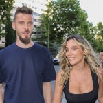 Edurne y De Gea llegando al Bernabéu.