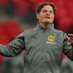 Edin Terzic, en el entrenamiento en Wembley, previo a la final de la Champions