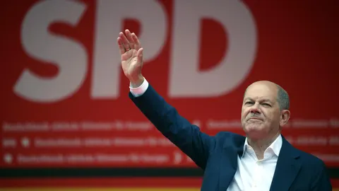 Social Democrats (SPD) election campaign for the European elections in Leipzig