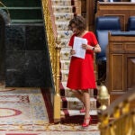 María Jesús Montero durante un pleno en el Congreso de los Diputados.