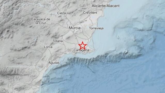 Sucesos.- Torre Pacheco (Murcia) registra un terremoto de 2,5 grados de magnitud