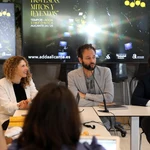 Asun Noales, Josep Vicent y Juan de Dios Navarro hoy en Alicante en la rueda de prensa de presentación de la temporada simfònica 24-25 