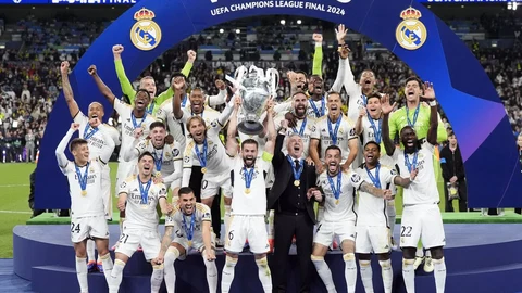 Celebración por la nueva Champions del Real Madrid en Wembley