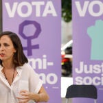 Ione Belarra participa en el acto central de campaña de Podemos para las elecciones europeas