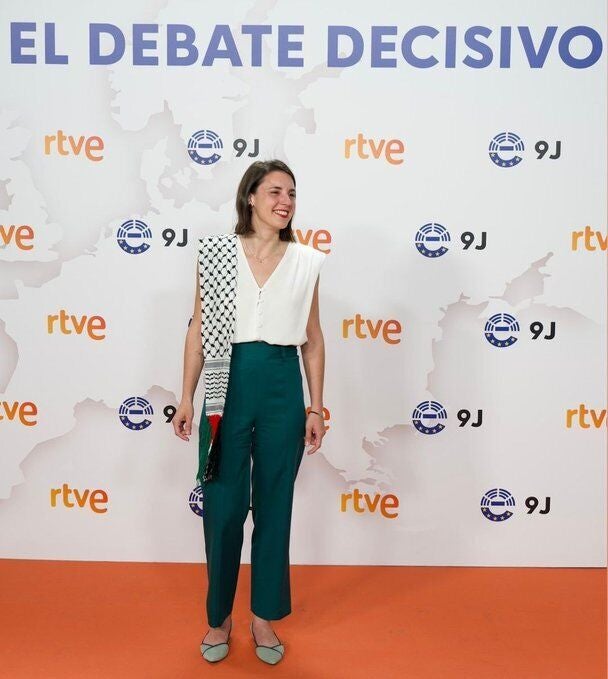 Irene Montero, con un pañuelo palestino
