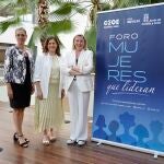 La abogada Miriam González Durántez participa en el III Foro ''Mujeres que Lideran'', organizado por CEOE Castilla y León. También participan la consejera de Familia e Igualdad de Oportunidades de la Junta de Castilla y León, Isabel Blanco; y la vicepresidenta de CEOE Castilla y León y presidenta de su Comisión de Igualdad, Ángela de Miguel