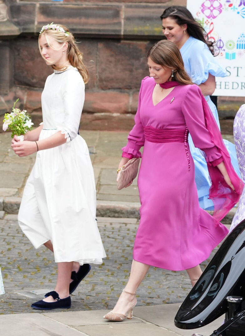 Isabel Rodríguez-Legorburu a su llegada a la boda