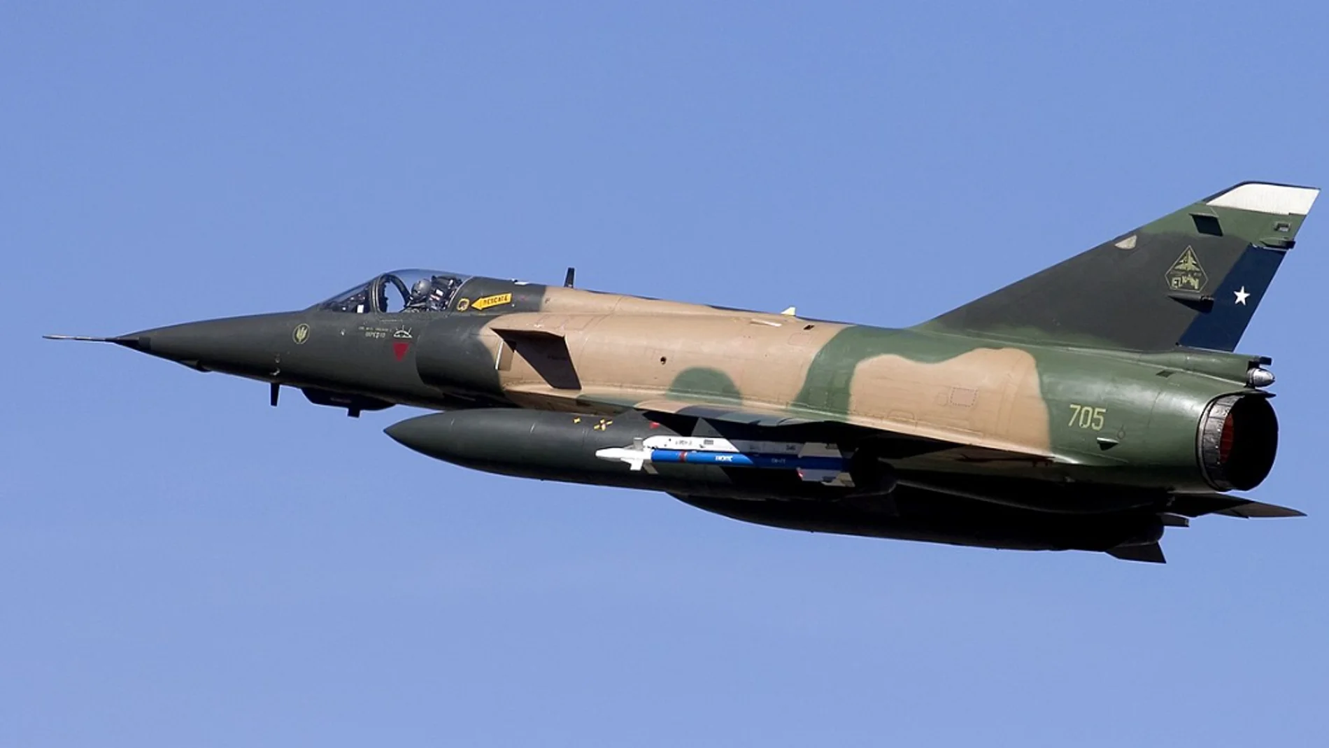 Un caza Mirage 2000 de la fuerza aérea de Chile
