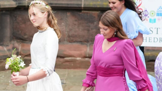 Isabel Rodríguez-Legorburu a su llegada a la boda