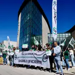 Concentración de trabajadores de CSIF en León