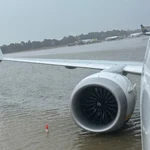 Imagen del aeropuerto de Palma inundado