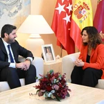 Los presidentes de la Región de Murcia y Madrid, Fernando López Miras e Isabel Díaz Ayuso