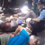 Imagen de los heridos por apuñalamiento en la ciudad china de Jilin