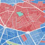 Un mapa de los resultados por calles de las europeas que muestra la victoria de Junts