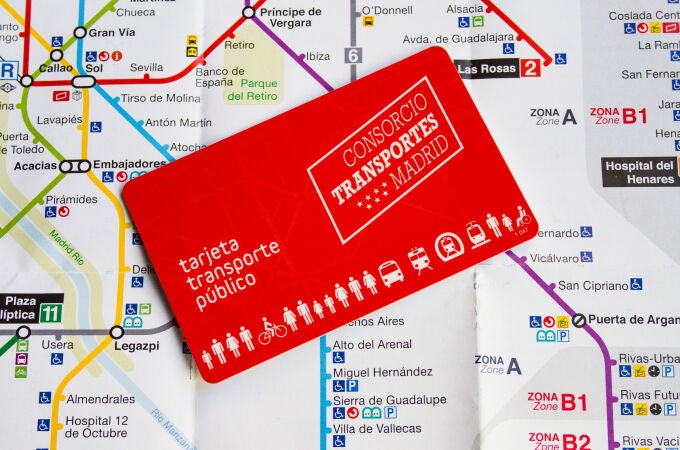 La tarjeta de transporte público sirve como abono para bus, Cercanías o Metro de Madrid