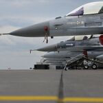Cazas F-16 estadounidenses estacionados