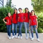 Equipo formado por seis alumnas del CEIP Miguel Íscar de Valladolid,