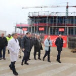 Mañueco, durante una visita a las obras del Complejo Asistencial Universitario de Palencia junto al consejero Alejandro Vázquez