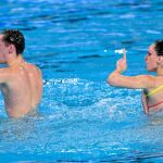 Mireia Hernández y Dennis González, campeones de Europa en dúo mixto técnico de natación artística