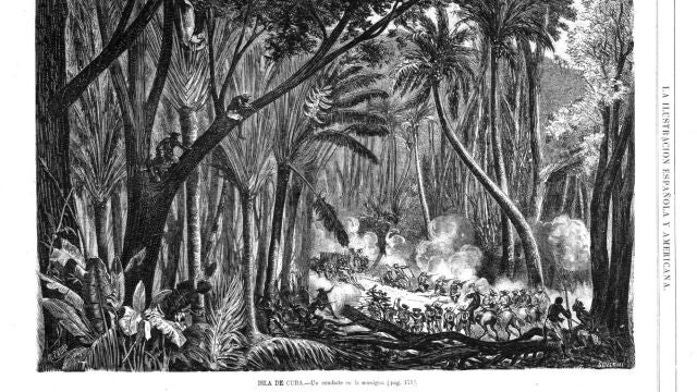 La Ilustración Española y Americana, Isla de Cuba, Un combate en la manigua