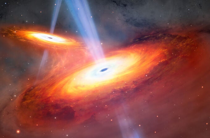 Descubren dos galaxias colisionando cuando el universo acababa de amanecer y tenía 900 millones de años