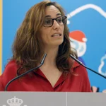 La ministra de Sanidad, Mónica García, presenta la campaña “Efectos en la Salud de las Altas Temperaturas”, este lunes en Madrid.