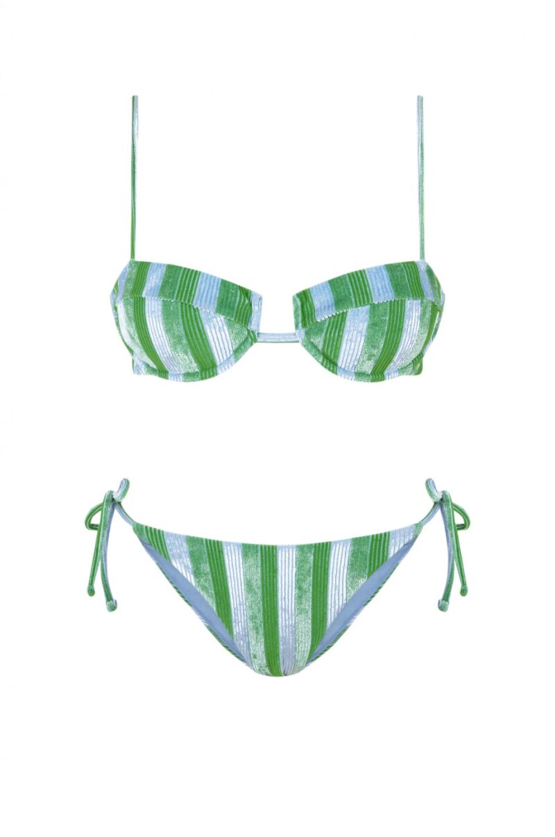 Bikini de estampado de rayas.