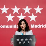 La presidenta madrileña, Isabel Díaz Ayuso 