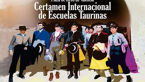 Cartel de la Diputación de Valencia del certamen Internacional de Escuelas Taurinas