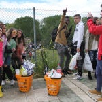 Un grupo de jóvenes durante una fiesta universitaria en Palencia