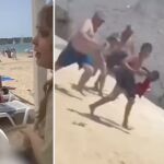 Momento en que un misil ucraniano impacta en una playa llena de bañistas rusos en Crimea