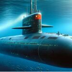 Recreación con IA de un submarino chino