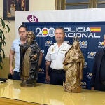 Agentes de la Comisaría Provincial de Policía Nacional de Palencia recuperaron dos tallas pertenecientes al Patrimonio Histórico de la Diócesis que fueron sustraídas en 2016 en la iglesia de Santa Eulalia del municipio de Villaldavín