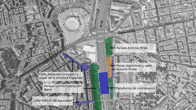 Nueva ubicación de la plataforma, de acuerdo a la infografía proporcionada por el Ayuntamiento