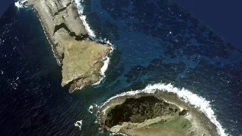 Imagen aérea de las islas Senkaku