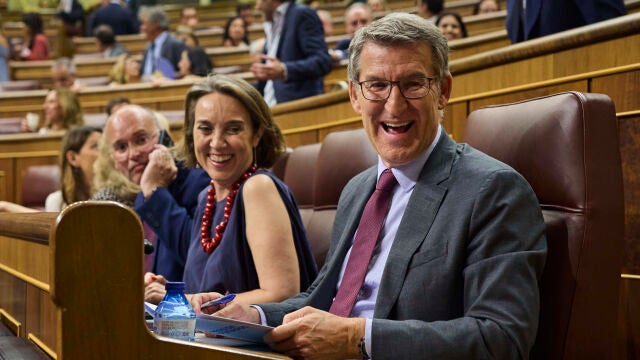 Sesión Plenaria. Sesión extraordinaria en el Congreso de los Diputados. Toma en consideración de la proposición de ley Orgánica de reforma de la Ley Orgánica 6/1985, de 1 de julio, del Poder Judicial y de reforma de la Ley 50/1981, de 30 de diciembre, por la que se regula el Estatuto Orgánico del Ministerio Fiscal. Asisten Felix Bolaños, Alberto Nuñez Feijoo, María Jesús Montero, Oscar Puente, Miguel Tellado © Alberto R. Roldán / Diario La Razón. 04 07 2024