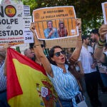 Ambiente en los juzgados de plaza de Castilla hoy que declara ante el juez Begoña Gómez, la mujer del presiden