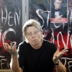 US author Stephen King poses for the cameras