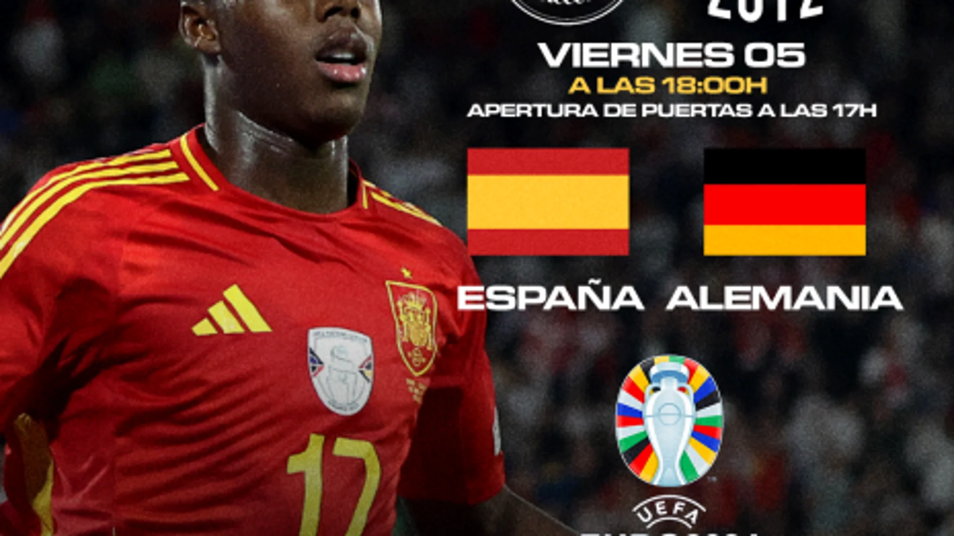 Cartel del partido España-Alemania