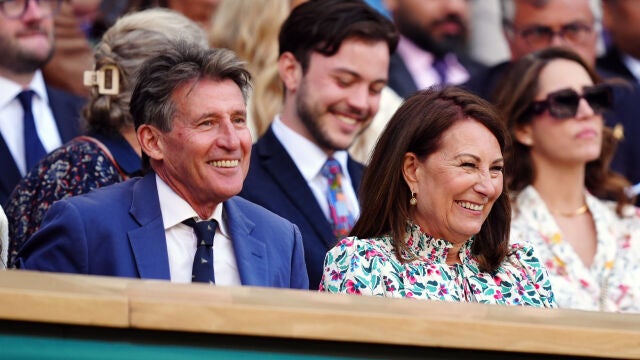 Los padres de Kate Middleton en Wimbledon.
