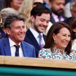 Los padres de Kate Middleton en Wimbledon.