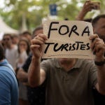 Manifestación contra el turismo masificado en Barcelona