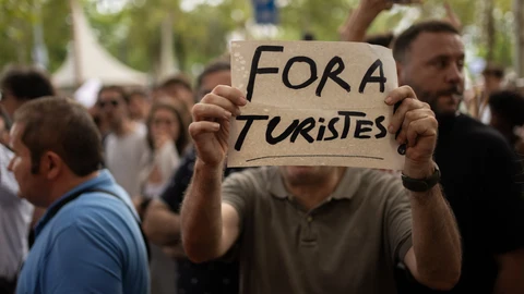 Manifestación contra el turismo masificado en Barcelona