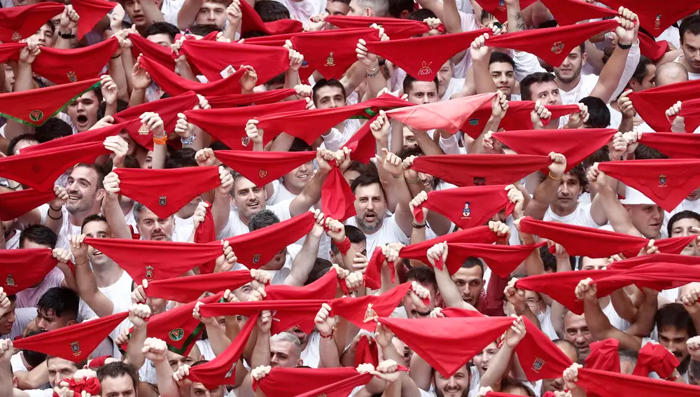 Chupinazo de los Sanfermines en Pamplona